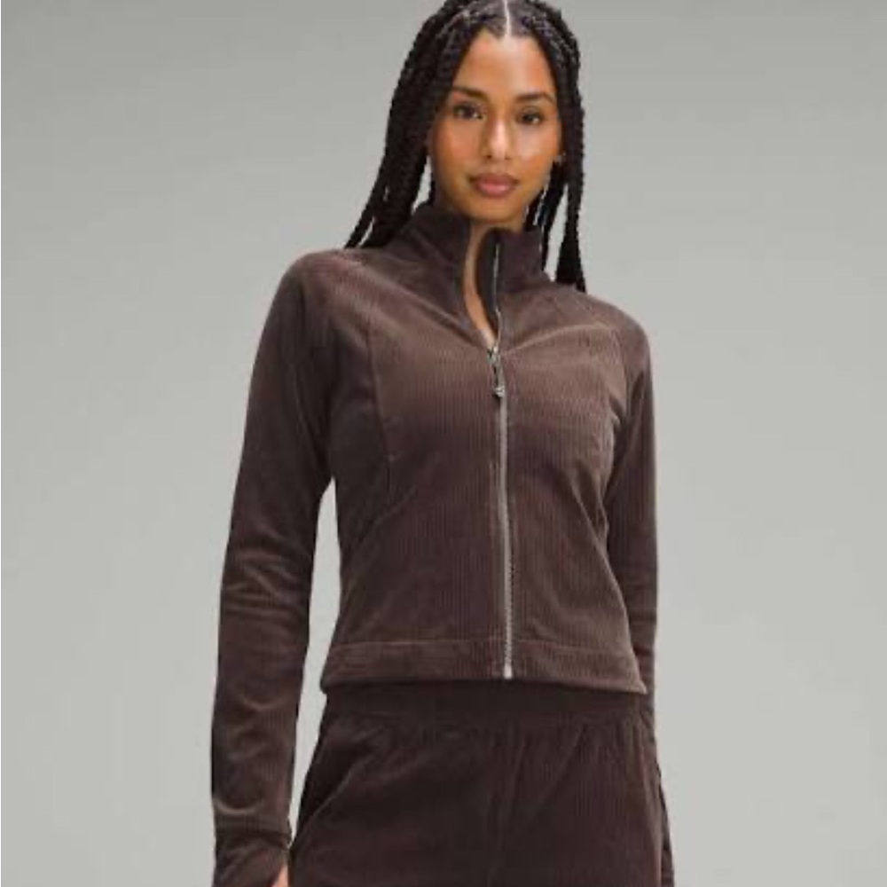 Lululemon velvet espresso Brown Corduroy scuba jacket